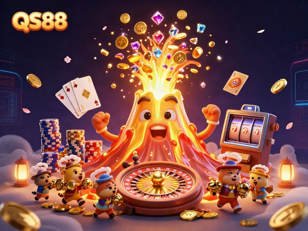 Experience the vibrant action at QS88 Casino with golden coins and thrilling games!