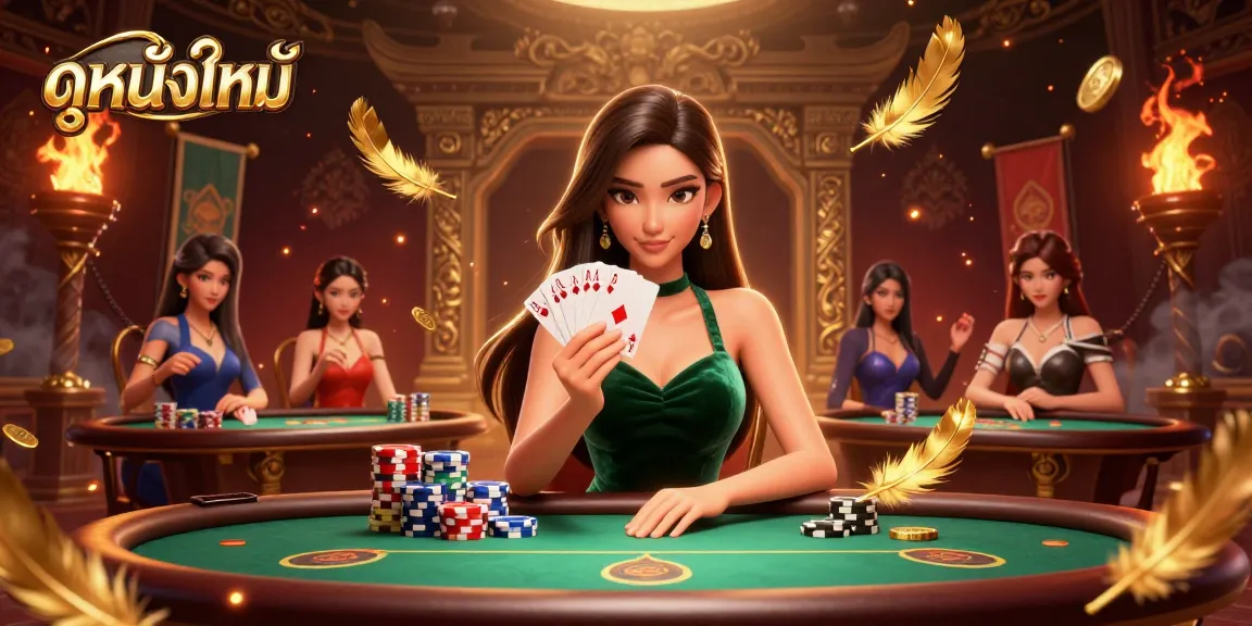 Experience exciting ดูหนังใหม่ gameplay at the poker table with rich visual elements and strategic tension.