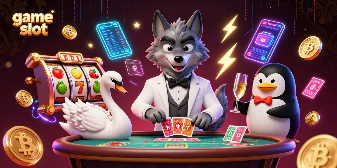 Experience thrilling game slot action with vibrant characters in a lively casino setting.