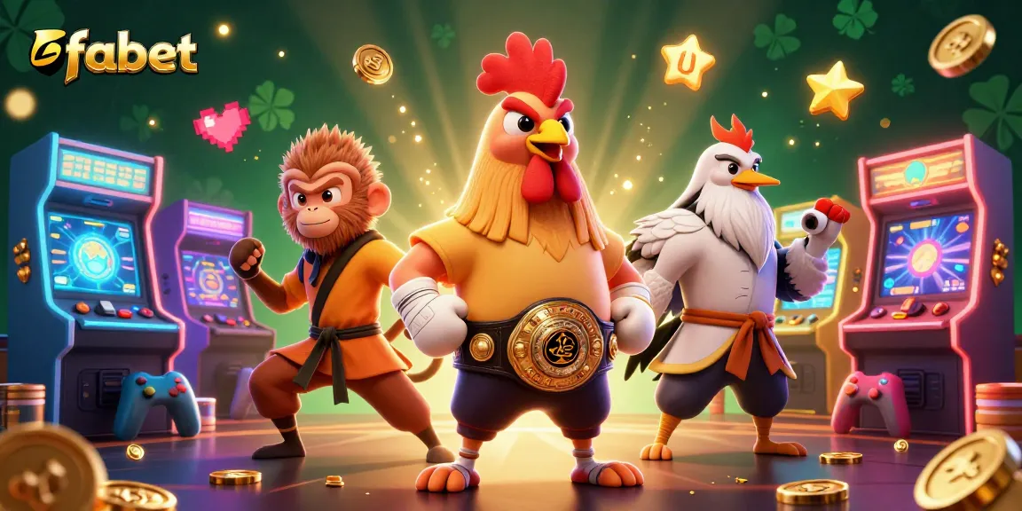 Engage in thrilling casino action at fabet with vibrant characters and arcade excitement.