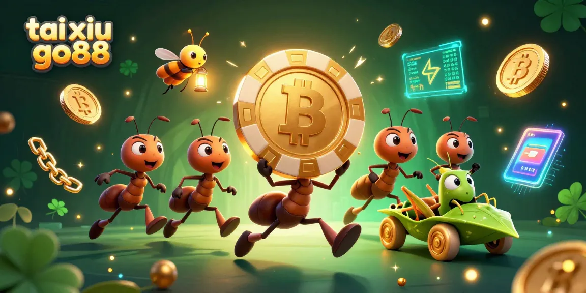 Experience the excitement of tai xiu go88 with a team of ants orchestrating a heist for a giant chip!