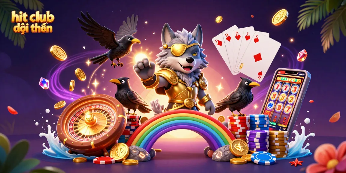 Experience the thrill of hit club đổi thưởng as Odin and his ravens guard cascading coins and casino excitement.