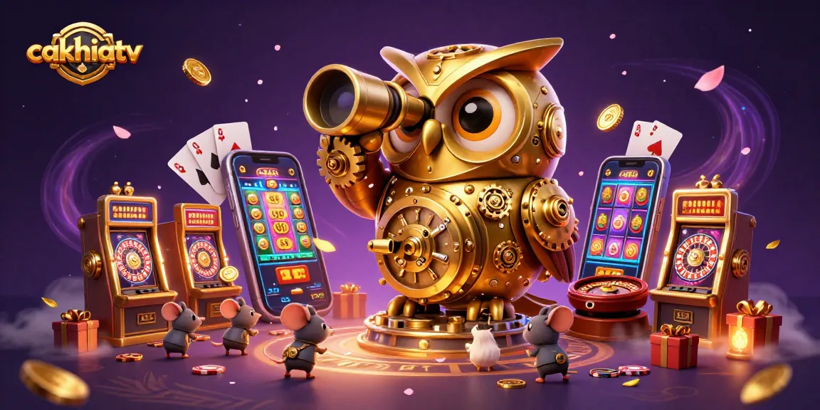Explore cakhiatv's vibrant casino scene, featuring charming animated characters and immersive gambling elements.