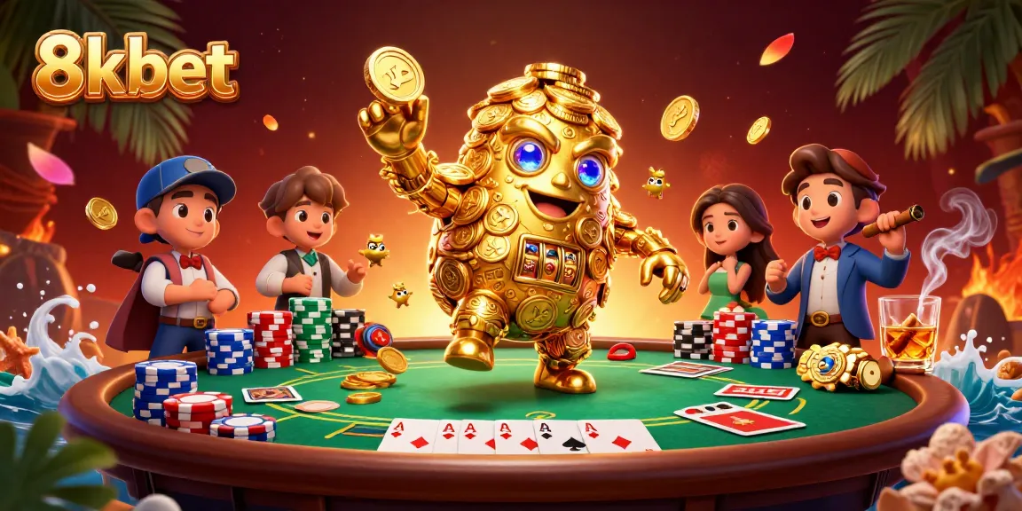 Experience the excitement of 8xbet with golden golem and vibrant casino elements!
