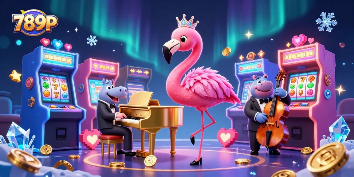 Immersive scene highlighting 789P with vibrant casino elements and characters celebrating gambling excitement.