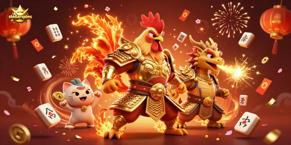 Experience stellarspins with powerful gaming characters amidst a vibrant casino scene.