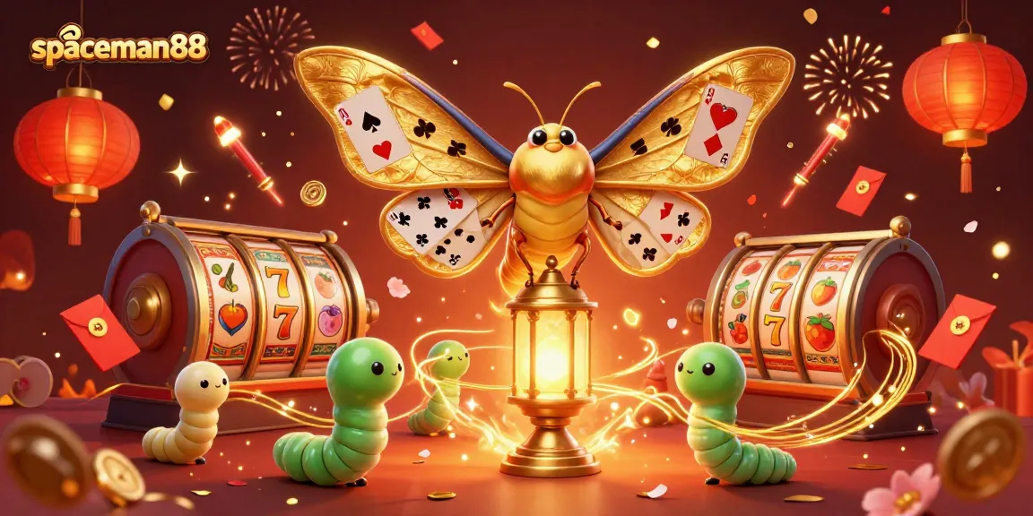 Experience the thrill of spaceman88 with vibrant 3D slot visuals and golden elements.