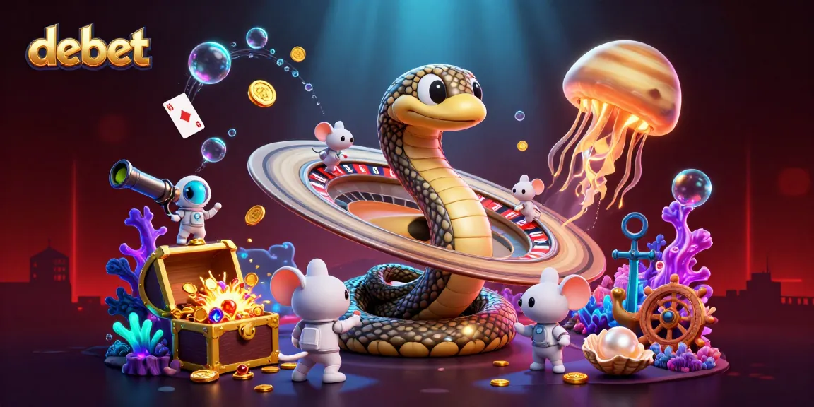 Join the astronaut mice betting on debet's cosmic roulette in this vibrant undersea adventure.