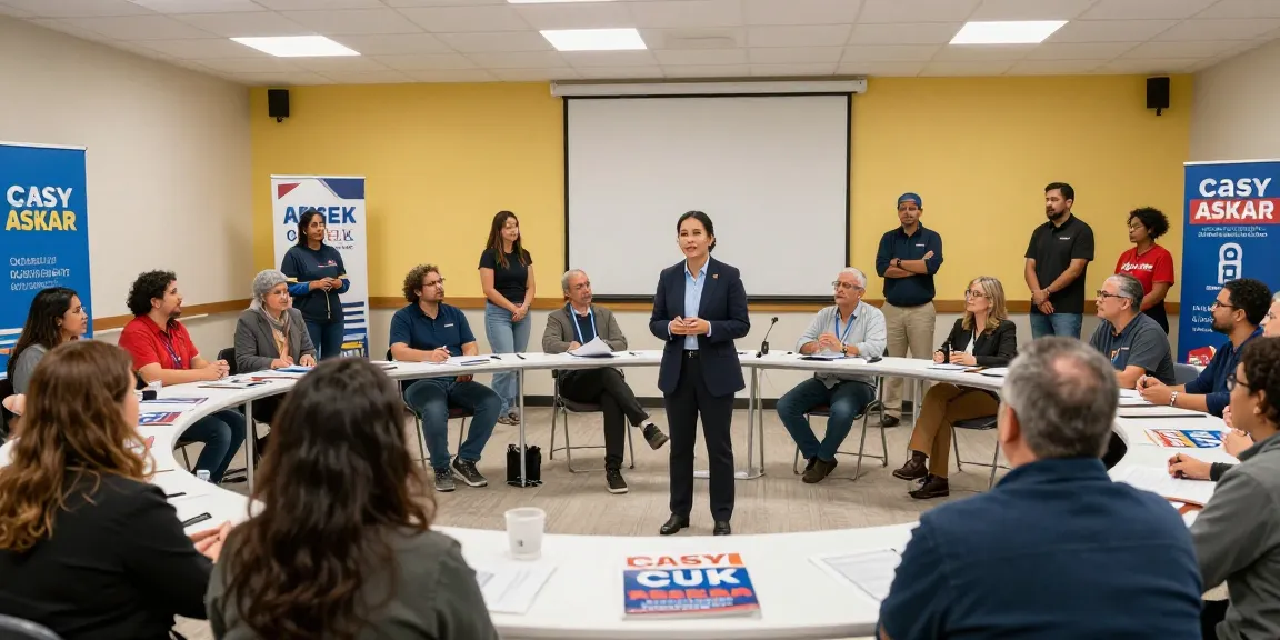 Community discussion with Casey Askar during his political campaign in Florida, showcasing engagement with voters.